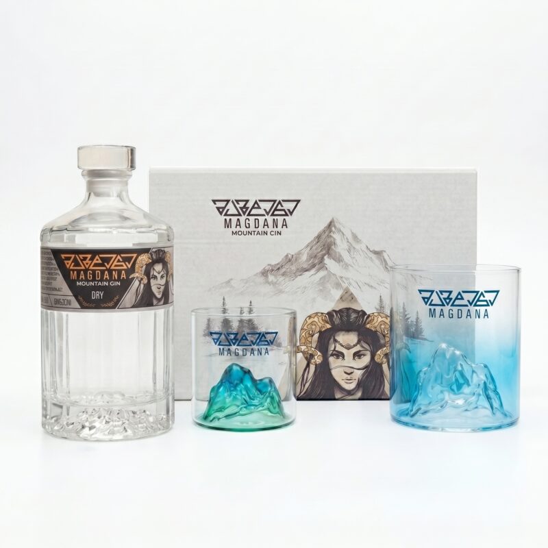 Magdana Classic Gin 1L + 2 Branded Glasses