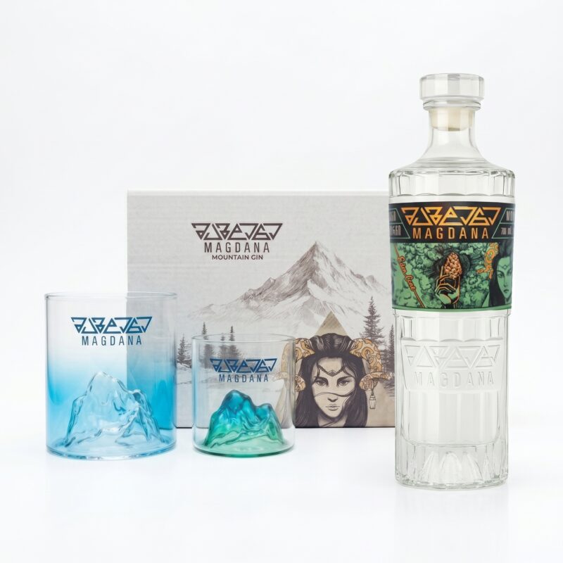 Magdana Gin Liqueur Eden's Cone 0.7L + 2 Branded Glasses
